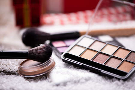 Make up setting on christmas styleの写真素材