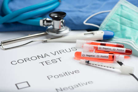 Middle East respiratory syndrome coronavirus test tube containing MERS-CoV close up