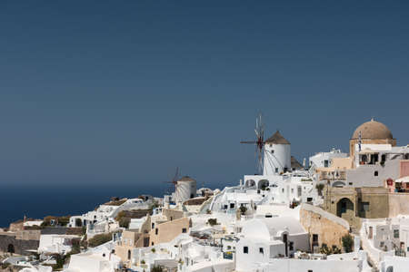 Beautiful Santorini - Oia town, view with caldera Summer Holidayの写真素材