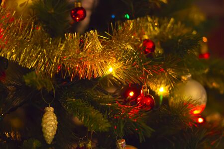 A view of my Christmas Treeの写真素材