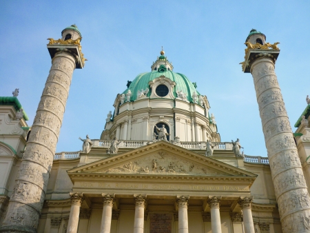 Karlskirche in Viennaの写真素材
