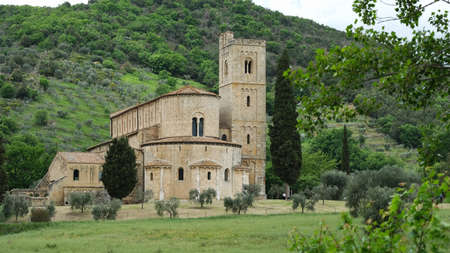 The Monastery of Santa Maria Assunta in Tuscany, Italyの写真素材