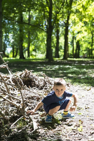 child playing in the parkの写真素材
