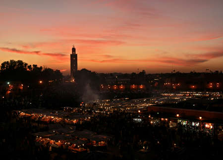 piazza jemaa el-fnaの写真素材