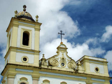 detail of a colonial church in salvador, bahia, brazil                               の写真素材