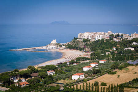 Sperlonga  One of the most beautiful town in Costiera Laziale  Romaの写真素材