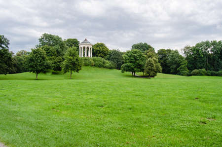 The Monopteros  A Ancient temple in the Englischer Garden In Munich  Germanyの写真素材