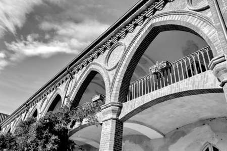 Perspective of a colonnadeの写真素材