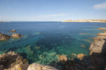 Archipelago of La Maddalena National Park. Seascape, Abbatoggia localityの写真素材