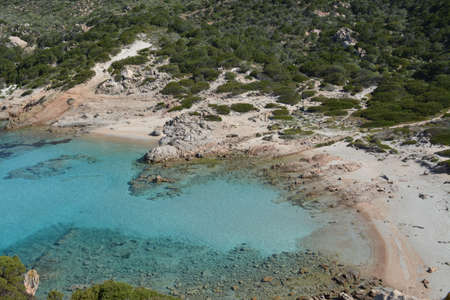 Archipelago of La Maddalena National Park. Seascape, Spargi island, Cala Corsara locality where...