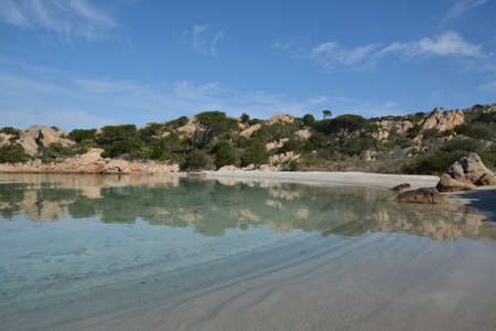 Archipelago of La Maddalena National Park. Seascape, Caprera locality Cala Serenaの写真素材