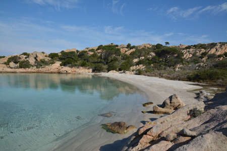 Archipelago of La Maddalena National Park. Seascape, Caprera locality Cala Serenaの写真素材
