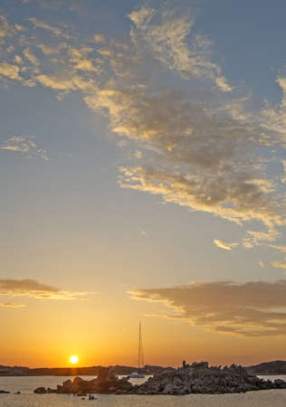 Sunsets in the La Maddalena Archipelago National Parkの写真素材