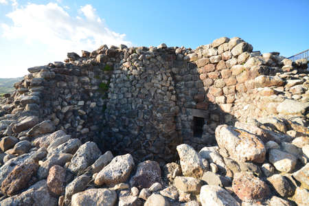 Su Nuraxi, the nuragic village of Su Nuraxi, is a human settlement dating back to the nuragic age located in Sardinia, in the territory of Barumini.の写真素材