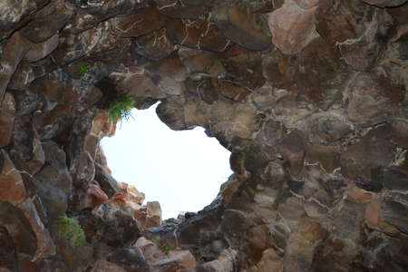 Su Nuraxi, the nuragic village of Su Nuraxi, is a human settlement dating back to the nuragic age located in Sardinia, in the territory of Barumini.の写真素材