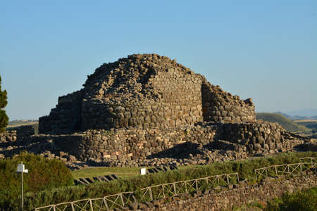 Su Nuraxi, the nuragic village of Su Nuraxi, is a human settlement dating back to the nuragic age located in Sardinia, in the territory of Barumini.の写真素材