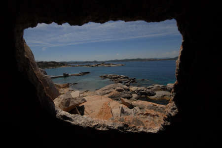 Seascape of the La Maddalena Archipelago National Park, Sardiniaの写真素材