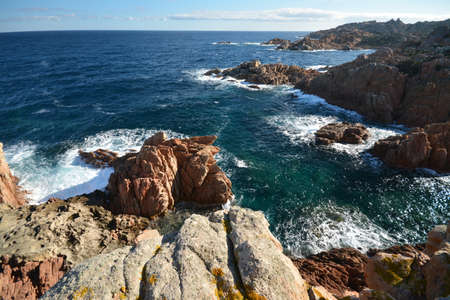 Seascape of the La Maddalena Archipelago National Park, Sardiniaの写真素材