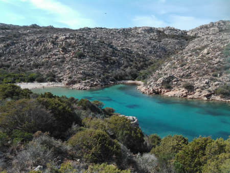 Seascape of the La Maddalena Archipelago National Park, Sardiniaの写真素材