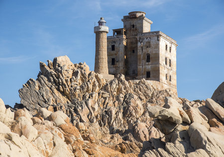 Razzoli lighthouse, Sardiniaの写真素材