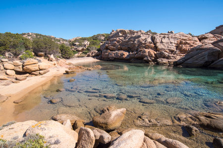 Secret beaches of Sardinia, La Maddalena Archipelago National Parkの写真素材