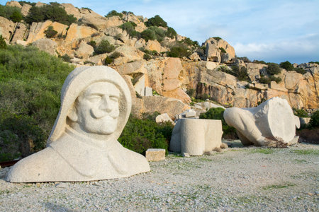 Sculptures of the ancient Greek civilization on the island of Creteの写真素材