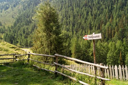 Mountain path to Stalle passの写真素材