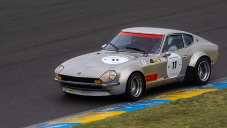 Le Mans, France - 06-30-2023: 24h Classic race, Datsun 240Z Gr.IV (1972)
