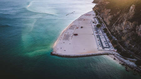 Aerial view of Arrabida natural parkの写真素材