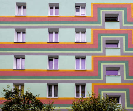 beautiful colorful architecture in Poland
