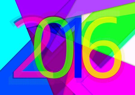 Illustration of modern material design. Abstract background design template New year day2016