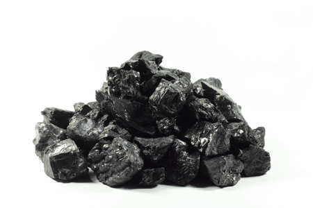 coal on a white backgroundの写真素材