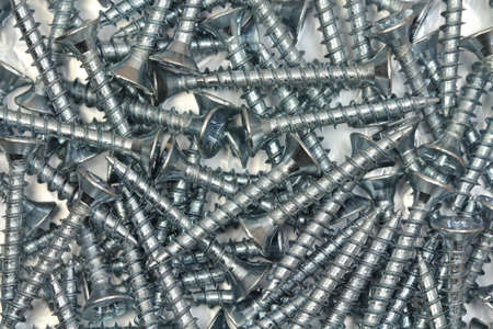 Construction stainless steel fasteners closeupの写真素材