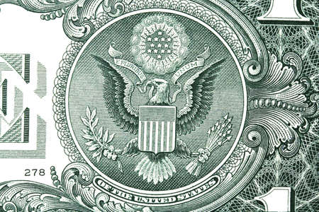 new one-dollar bill closeupの写真素材