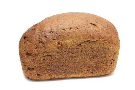 Buns gray rye bread on a white backgroundの写真素材