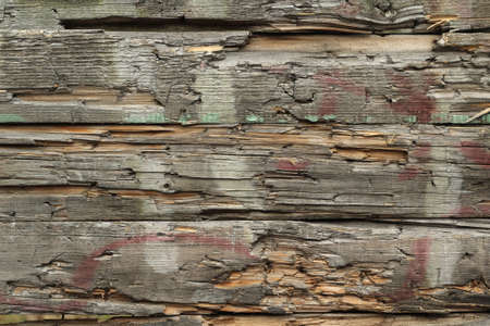 old broken wooden planks abstract backgroundの写真素材