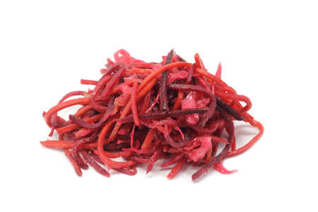 red slaw on a white backgroundの写真素材