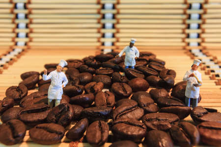 Cooks are preparing coffee.の写真素材