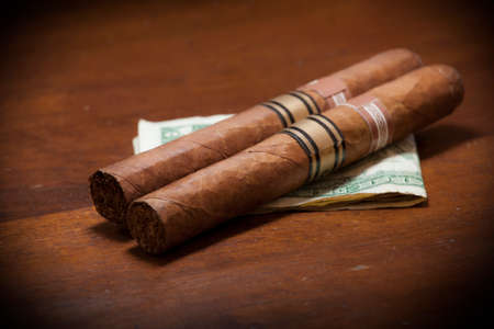 cigar bar tableの写真素材