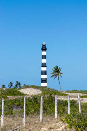 The Lighthouse of the Heel or Farol do Calcanhar is the largest lighthouse in Brazil, located in the municipality of Touros, 86 km from Natal, capital of the state of Rio Grande do Norte.の写真素材