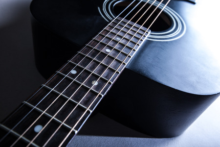 detail of classic guitarの写真素材