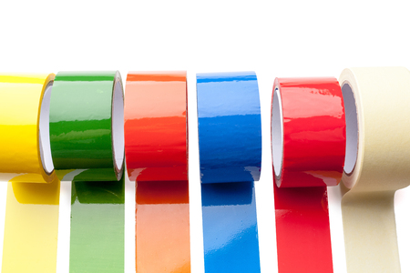 colored tape in large rollsの写真素材