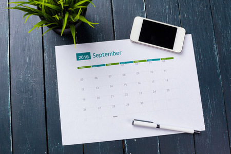 Close up of calendarの写真素材