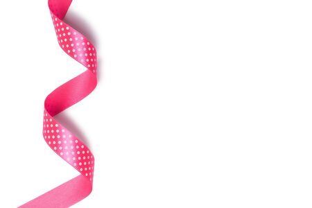 Mix Pink ribbon on a white backgroundの写真素材
