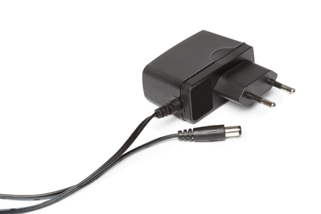 Electric power adapter isolated on white background