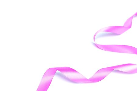 Mix Pink ribbon on a white backgroundの写真素材