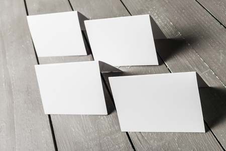 Business cards blank mockupの写真素材