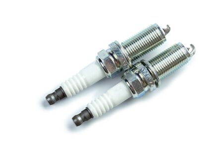 spark plugs isolated on white