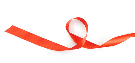 ribbon on a white backgroundの写真素材