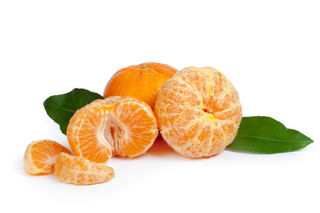 Mandarin isolated on white backgroundの写真素材